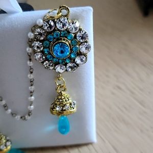Blue indian jhumka